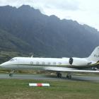 Lance Armstrong's private jet parked at Queenstown Airport. Photo by Joe Dodgeshun.
