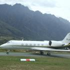 Lance Armstrong's private jet parked at Queenstown Airport. Photo by Joe Dodgeshun.