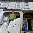 Landlord Ted Ottrey outside his boarding house in Maitland St in Dunedin. Photo by Stephen Jaquiery.