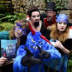 Launching the 2013 Fringe Festival programme in a Dowling St alleyway last night are (from left)...