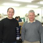 Lawrence company Tuapeka Gold Print business partners Brad Houghton (left) and Jim Robertson show...