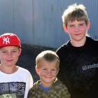 Liam (8) and Bailey (6) Ruthven, of Dunedin, and Ethyn Shanks (9), of Gore.