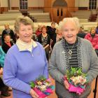 Life members of the Dunedin Star Singers choir Edith Martin (left) and Madelene Barkman with...