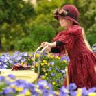 Lily Brown (4), of Christchurch, heads towards the festivities of the Oamaru Heritage Festival on...