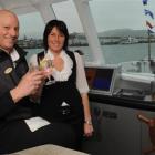 Lindon and Paula Colloty launch their new Otago Harbour luxury cruise business aboard the MV...
