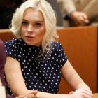 Lindsay Lohan attends a probation violation hearing at Airport Branch Courthouse in Los Angeles,...