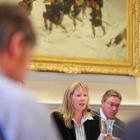 Lisburn House owner Olivia Richmond-Johnston, of Dunedin, addresses councillors during yesterday...