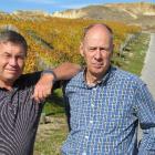 ll Black fans  vineyard owner Nigel McKinlay (left), of Bannockburn, and writer Roger Hall, of...