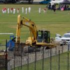 Contractors continue work on a wastewater pipe upgrade at Logan Park, as some of the South Island...