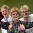 Logan Park High School drama teacher Denise Walsh with senior drama pupils (from left) Orion...