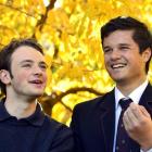 Logan Park High School pupils Matthew Scadden (left) and Jacobi Kohu-Morris hone their debating...