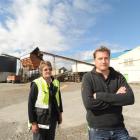 Long-time worker Morva Kennedy and site manager Stephen Gray inspect the strangely quiet Blue...