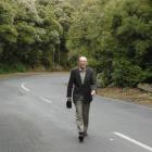 Lovelock Environment Society secretary Dr Antony Wood on Lovelock Ave, a road he wants retained...