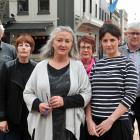 Lower Octagon and lower Stuart St business owners (from left)Ewan Duff, from NZ Greenstone and...