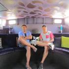 Luanda's new owners, Marcus Barnett (left) and Anthony Ruski-Jones, relax downstairs. Photos by...