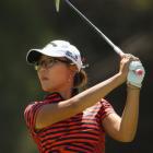 Lydia Ko plays a shot during today's fourth round of the Australian Open at The Victoria Golf...