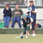 Lyn Rance (Green Island) in action in the Bowls Dunedin champion of champions fours at the North...