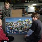 Macandrew Bay School pupils, (from left) Juliette Bernard (11), Jody Mowat (10), Josh Mackey (11)...