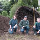 Malcam Trust grounds maintenance supervisor at the Dunedin Botanic Garden Andy Birchall (centre)...