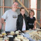 Manning the ever-popular Gibbston Valley Cheese stand at last year's Remarkables Market are (from...