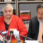Maori Party co-leaders Tariana Turia, left and Pita Sharples at a press conference to speak on...