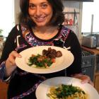 Maria Pozza with her Italian dishes. Photo by Peter Dowden.