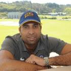 Master Indian batsman VVS Laxman at University Oval in Dunedin yesterday. Photo by Peter McIntosh.