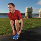 Max Bania (28) is training for the Dunedin Marathon in September and will raise funds for cancer...