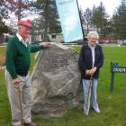 Max Smith and his wife Velda at the opening of Max Smith Park at Lake Ruataniwha.