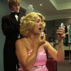 Maxine Wolffenbuttel and Dunstan High School pupil Callum Geddes (16) prepare for their...