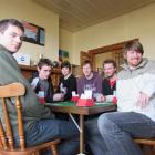 Members of the New Zealand contract bridge youth team practise in Dunedin yesterday. They are  ...