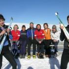Members of the New Zealand nordic sports development team, with shooting adviser Ernie Maluschnig...