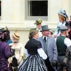 Members of the Oamaru Savage Club entertain the crowd at the Victorian garden party. Photo by...