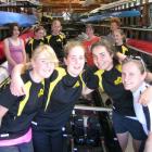 Members of the winning Wanaka women's rowing team (front from left) Hannah Lumsden (16), Saasha...