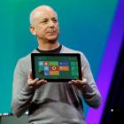 Microsoft Windows President Steven Sinofsky introduces the new tablet running a test version of...