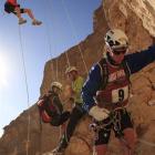 Mike Johnston (right) during the mountain run/rope section on the last day of the Abu Dhabi...