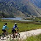 Mikki Kragelund and Nina Oosterveer get some training in at Moke Lake in preparation for their...