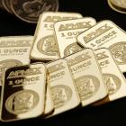 Mining stocks are bearing the brunt of price volatility; pictured, gold bullion from the American...