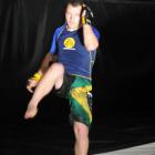 Mixed martial arts exponent Peter Clinch limbers up at the NZ Fight and Fitness Academy gym in...