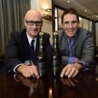 Moa Group chief executive Geoff Ross (left) and founder Josh Scott. Photo by Peter McIntosh.