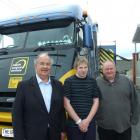 Mobile Surgical Services director Dr Stuart Gowland (left), Zac Storer (14) and his father,...