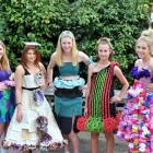 Modelling wearable arts costumes for the Recycled Runway and Fantasy Catwalks exhibition at...