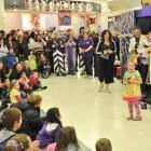 Molly-Jane Gallagher (4), of Dunedin, delights in her chocolate prize from the Joyville Mayor at...