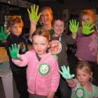 mong the 66 children at Wakatipu  Kindergarten who put their handprints on posters  protesting...