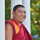 Monk Nyima Dorjee at the Dhargyey Buddhist Centre in Dunedin on Saturday. Photo by Gerard O'Brien.