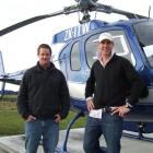 Morgan Saxton (right) and Toby Wallis with Mr Wallis' aircraft behind them, in May 2008. Photo by...