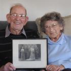 Mosgiel couple Ray and Margaret Kingan yesterday celebrated 65 years of marriage. Photo by Peter...