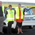 Mosgiel Taieri Community Patrol's new vehicle with volunteers (from left) Bill Feather, Elaine...