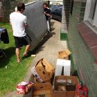 Moving into their Leith St flat are Mark Bobeer (left) and Ben Hunt. Photo by Craig Baxter.