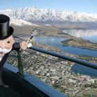 Mr Monopoly casts his eye over Queenstown. Photo and digital manipulation by Emily Adamson.